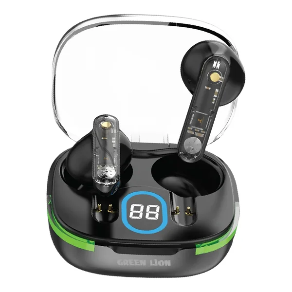 Green Lion Vegas True Wireless Earbuds - Black