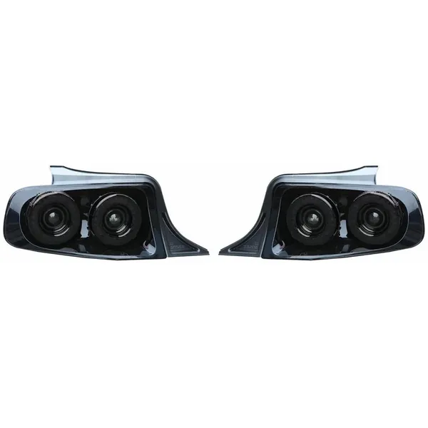 Upgraded Tail Light Lamp Xenon Taillight Retrofit Upgrade Modified Led Drl Hid B Smoke CC-6585 Compatible With Ford Mustang Shelby 2013-2014