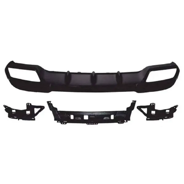 Rear Bumper Upgrade Convert To E63 Amg After Rear Lip Diffuser Gc W212-009 Black CC-9710 Compatible With Mercedes Benz E Class W212 Lci 2014-2016