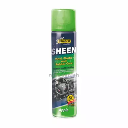 Shield-Auto Sheen Cockpit Spray, Vinyl Plastic & Rubber Care, Multi-Purpose Cleaner, Apple 300ml Nu Car SH10