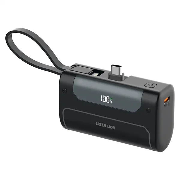 Green Lion Pocket 10000mAh Power Bank - Black