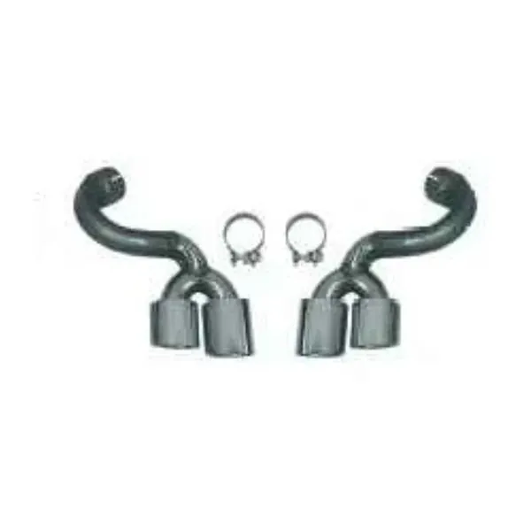 Exhaust Tips Tail Pipe Midpipe Muffler With Clamp Gc CC-9341 Compatible With Bmw X5 F15 2013-2018