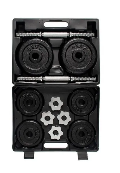 Flexi Muscles - Adjustable Barbell Cast Iron Dumbbells Set for Home & Gym