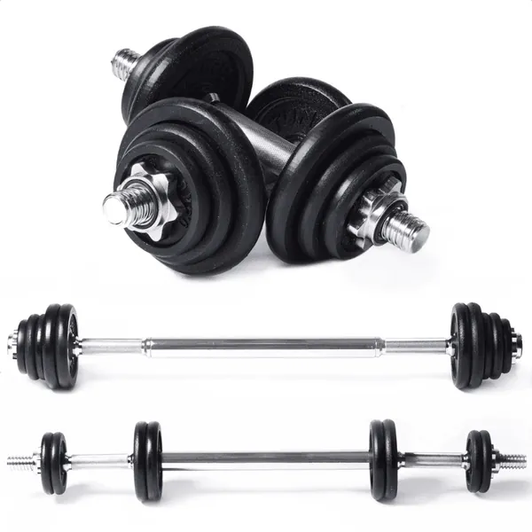 Tunturi Barbell/Dumbbell Set, 20kg - Iron