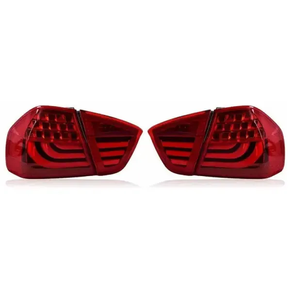 Upgraded Style Taillight Taillamp Red CC-5042 Compatible With Bmw 3 Series E90 Pre Lci 2005-2007