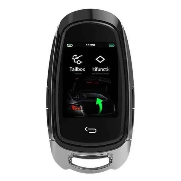 Lcd Led Smart Keyless Key Sk05 Silver CC-9371 Compatible With Audi Bmw Mercedes Jaguar Range Rover Porsche Volkswagen Skoda Volvo Nissan Jeep Maruti Toyota Hyndai Bentley Ferrari Lamborghini Mini Coop