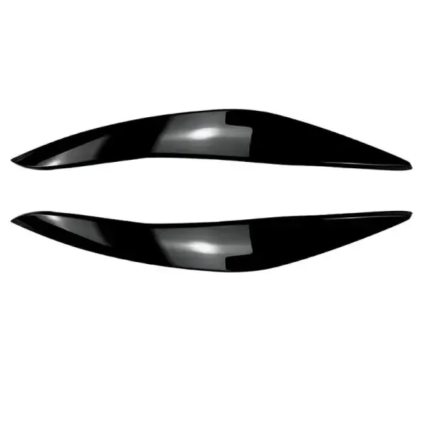 Headlight Eyebrow Trim Cover Skirts Zst-439 Glossy Black CC-3768 Compatible With Bmw 5 Series F10 2010-2013