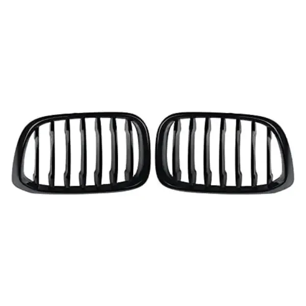 Front Bumper Show Grill Glossy Black Single Line CC-3109 Compatible With Bmw X3 G01 2018-2021