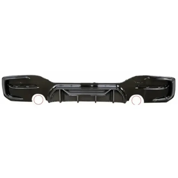 Rear Lip Diffuser Rear Diffuser F20 Lci After Lip Carbon Fiber Look Jj 0-0 Dual Side Single CC-3185 Compatible With Bmw 1 Series F20 Lci 2015-2019