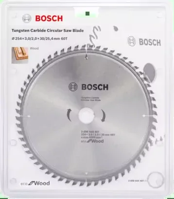 Bosch Eco Line Circular Saw Blade Wood 254mm 60 Teeth 2608644407