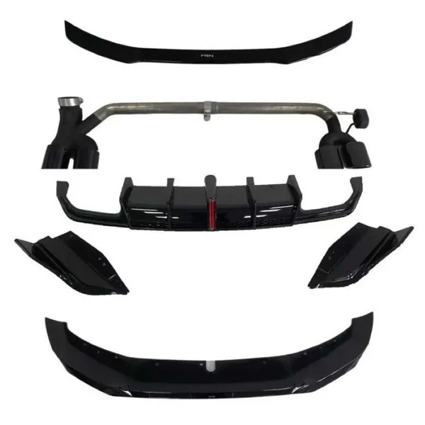 M Sport Front Bumper Upgraded Bodykit Body Kit Skirts Splitter Front Rear Lip Diffuser Side Skirts Spoiler Trims Cannards Vten Style CC-9088 Compatible With Bmw X1 U11 2023+