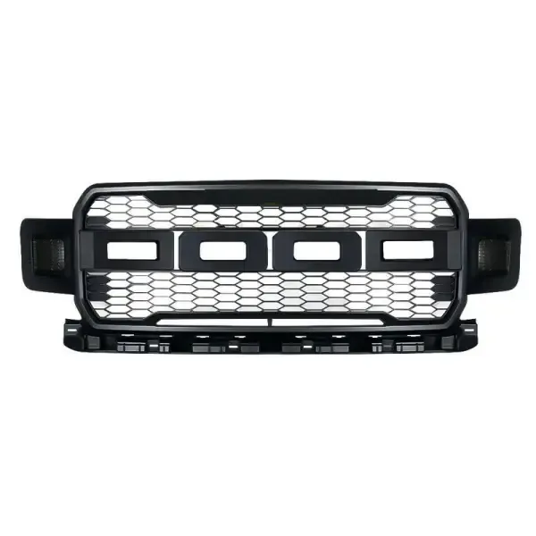 Front Bumper Show Grill Black Usa CC-3163 Compatible With Ford Raptor F150 2018-2020