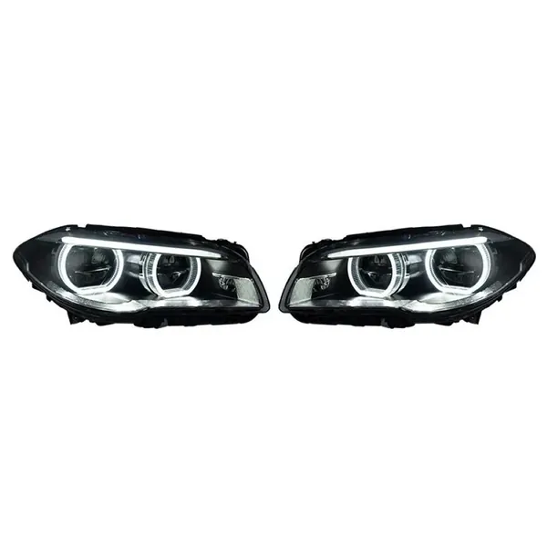 Front Upgraded Head Light Lamp Xenon Headlight Retrofit Upgrade Modified Led Drl Hid Lci Style CC-6294 Compatible With Bmw 5 Series F10 2014-2017 Lci Facelift
