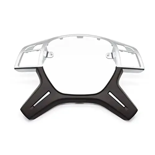 Steering Wheel Cover Trim Moka Chrome 9946405138490 CC-2686 Compatible With Mercedes C Class W204, E Class W212, Ml W166, Gl W166, Gle W166, Gls W166, W463