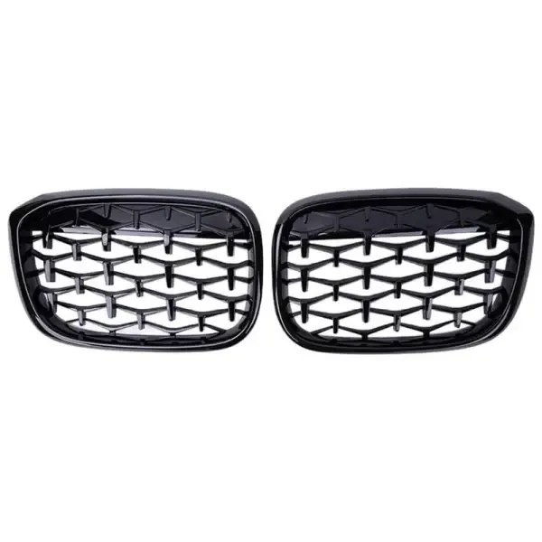 Front Bumper Show M3 M5 M Sports Grill Diamond Black CC-3112 Compatible With Bmw X3 G01 2018-2021
