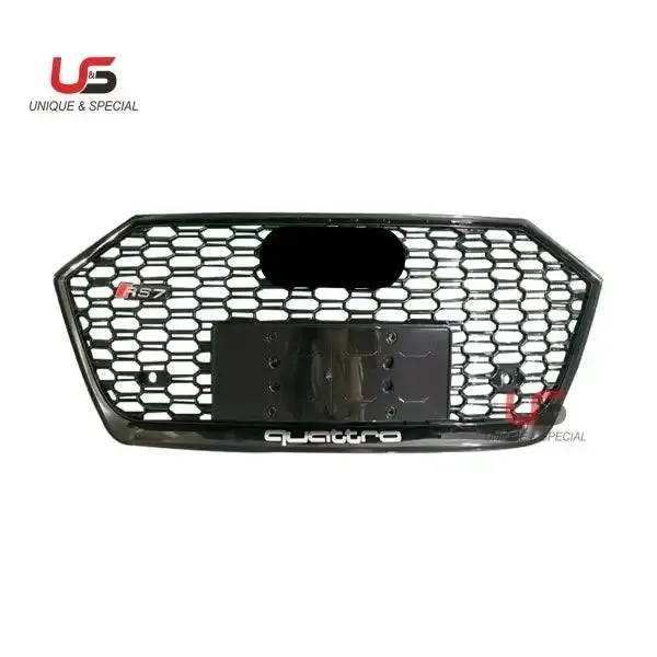Front Grille Mesh Design ABS Material for Car Modified Parts RS7 Grille Compatible With Audi A7 S7 Upgrade RS7 2019