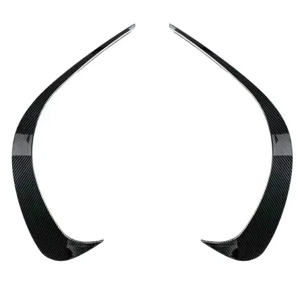 Front Bumper Lip Splitter Skirts Flag Spoiler Zst-300 Cf Carbon Fiber Look CC-4258 Compatible With Mercedes C Class W206 2022+ Amg C43 C63
