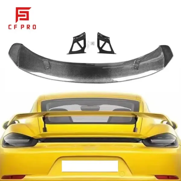 Carbon Fiber Rear Spoiler Tail Wings GT Style External Decoration Rear Trunk Wing Compatible With Porsche Cayman 718 981 987