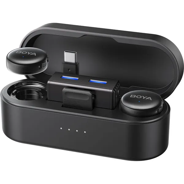 BOYA BOYALINK 3 AI-Powered 2-Person Wireless Microphone System for Cameras and Mobile Devices (2.4 GHz)