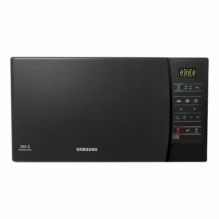 Samsung Microwave 20L 1150W Solo Manual, 6 Power Levels, Defrosting, Triple Distribution System, Ceramic Enamel, LED Display, Black ME731K