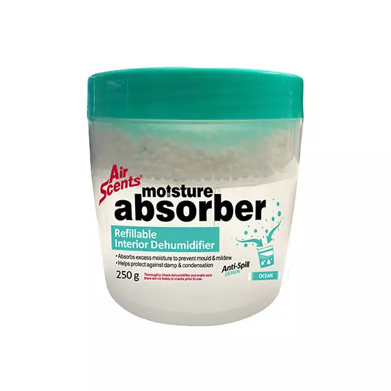 Shield-Home Moisture Absorber, Interior Dehumidifier, Refillable Unit, Ocean 250g SH1108