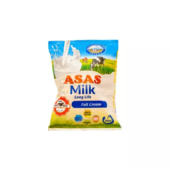 Asas UHT Fresh Milk 200ml Pack of 24 (EX-E)