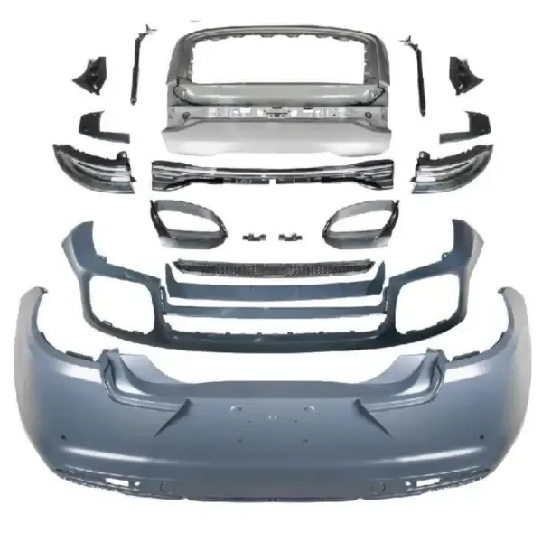Upgrade Facelift Bumper Bodykit Conver To 971.2 2021-2023 Rear CC-5603 Compatible With Porsche Panamera 970.2 2014-2016