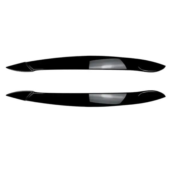 Front Headlight Eyebrow Lip Splitter Skirts Flag Zst-510 Gb Glossy Black CC-4070 Compatible With BMW X5 E70 2007-2014