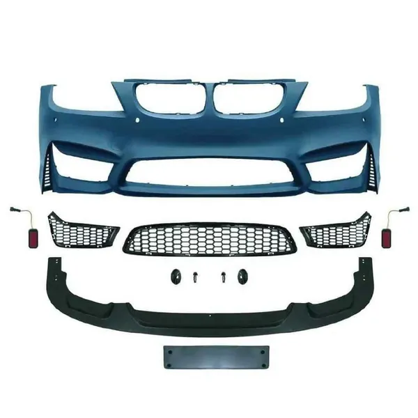 Front Bumper Upgrade Convert To M Sport M4 Bodykit Bumper E90-037 Gc CC-9167 Compatible With Bmw 3 Series E90 Lci 2009-2012