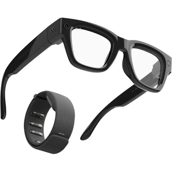 Meta Ray-Ban Display & Neural Band | AI glasses with in-lens display - Shiny frame, standard - band size 1 - Black