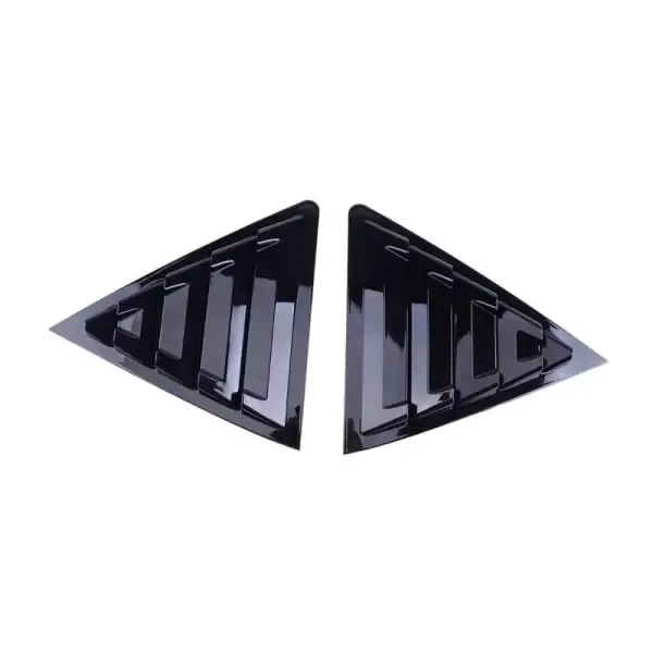 Rear Window Vent Outlet Louver Fender Trim Glossy Black Corolla Window Louver 14 Glossy Black CC-1946 Compatible With Toyota Corolla Altis 2014-2018