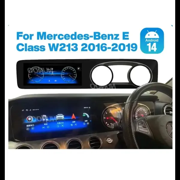12.3 Inch Stereo GPS Navigation Android Carplay Car Multimedia Player 8GB RAM 128GB Storage Compatible With Mercedes Benz E Class E200 E300 E320 W213 2016-2019