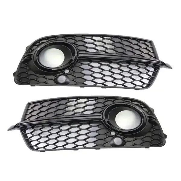 Fog Lamp Light Grill Cover Frame Black CC-3319 Compatible With Audi Q5 2013-2017