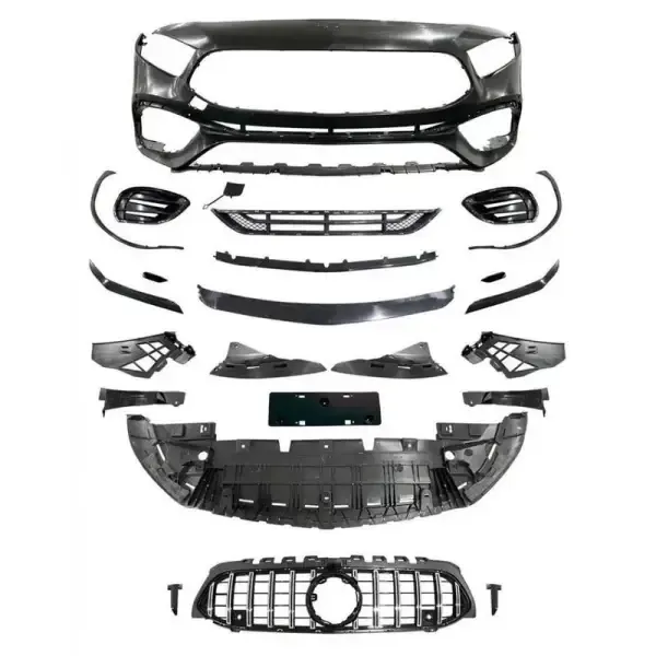 Upgraded Front Bumper Body Kit A45s Amg Style CC-3732 Compatible With Mercedes Benz A Class W177 2018+ Hetchback And Sedan