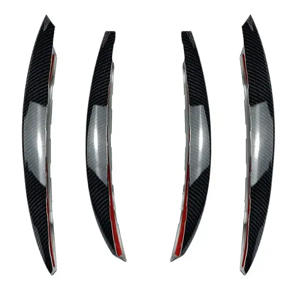 Front Bumper Lip Splitter Skirts Flag Spoiler Zst-276 Cf Carbon Fiber Look CC-4250 Compatible With Mercedes C Class W206 2022+ Amg C43 C63