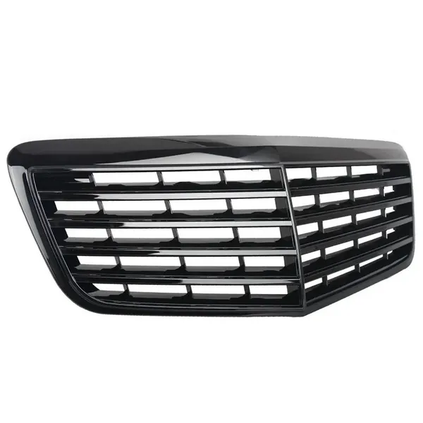 Front Bumper Upgrade Convert To Amg C63 Show Grill Amg Black GC CC-9484 Compatible With Mercedes Benz E Class W211 2007-2009
