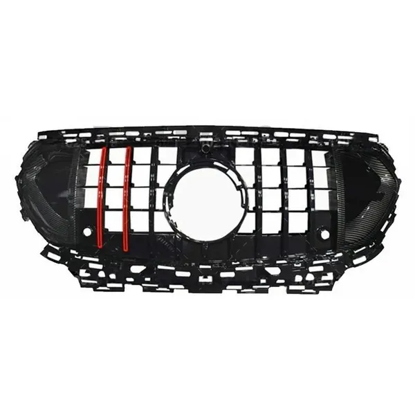 Front Amg Bumper Show Grill Brabus Red CC-6601 Compatible With Mercedes Benz E Class W214 2024+
