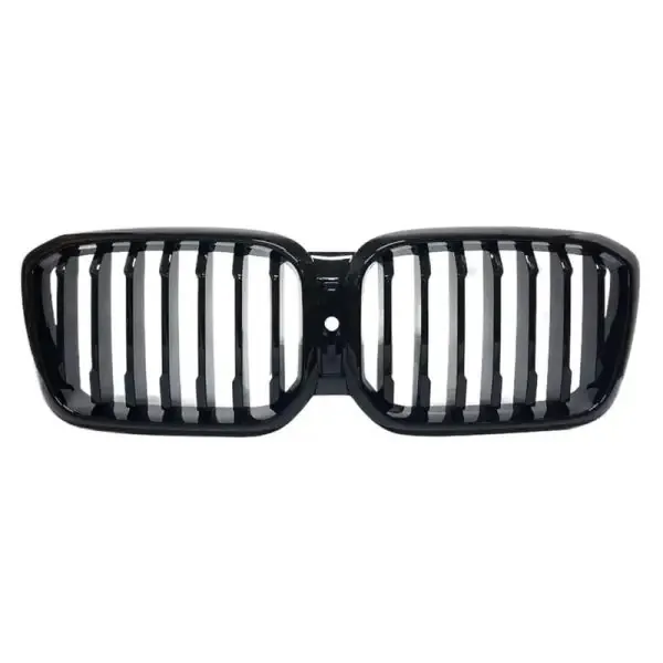 Front Bumper Show Grill Glossy Black Single Line LCI STYLE CC-3110 Compatible With Bmw X3 G01 2018-2021