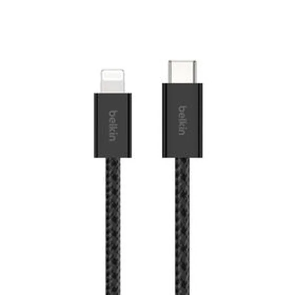 Belkin BoostCharge USB-C Cable with Lightning Connector, 2m/6.6ft, Black