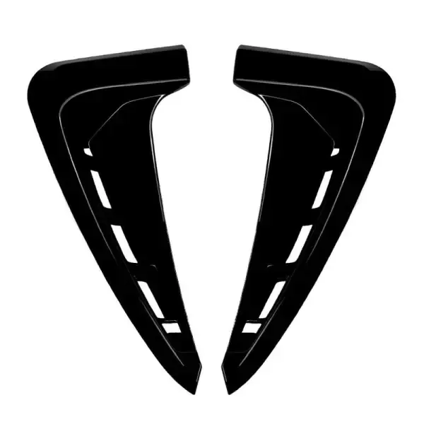 Front Wing Side Fender Vent Leaf Trims Zst-667 Gb Glossy Black CC-5054 Compatible With BMW X5 F15 M Sport 2014-2018
