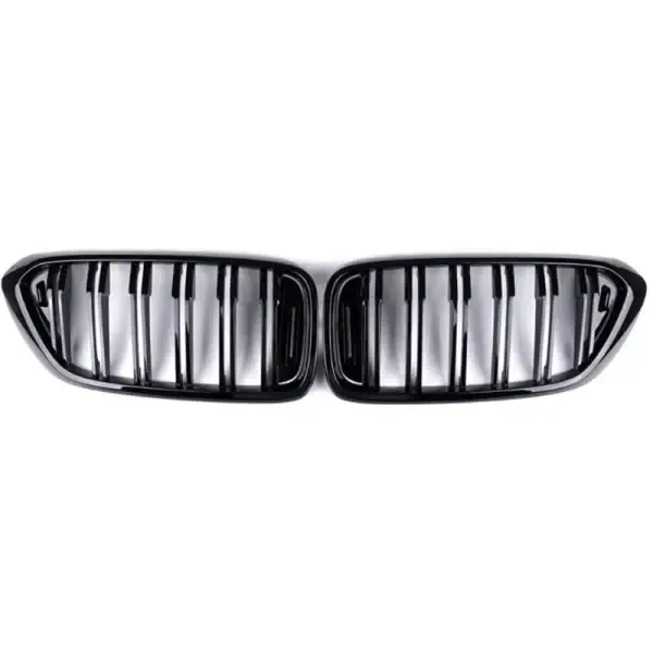 Front Bumper Grill Glossy Black CC-1588 Compatible With Bmw 6 Series G32 2018-2021