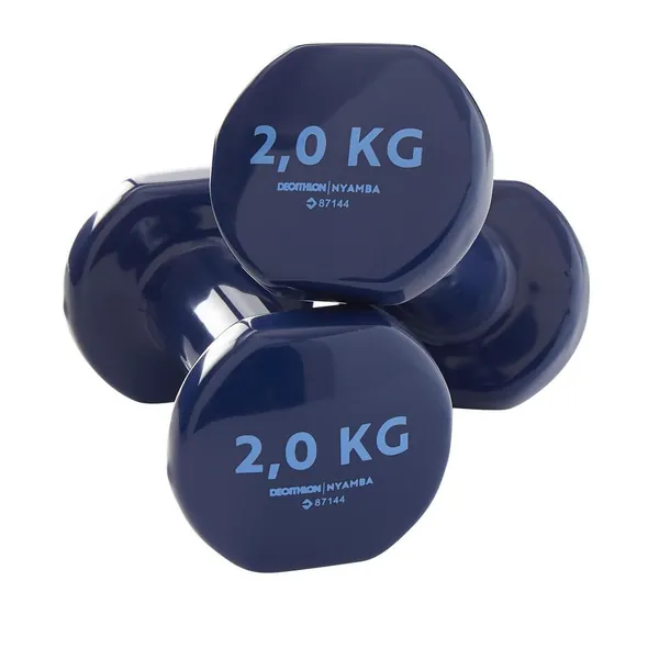 Fitness 2 kg Dumbbells Twin-pack - Navy Blue