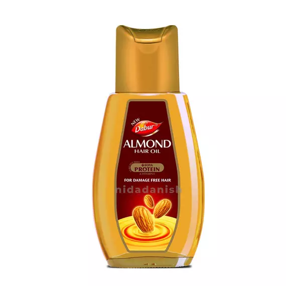 Dabur Almond Hair Oil Damage Protection, Non Sticky Formula with Almonds, Soya Protein & Vitamin E, For Soft & Shiny Hair, 200ml (Pack of 6)