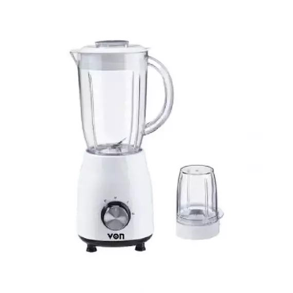 Von Blender 1.2L Plastic Jar, 350W White Anti Slip Feet VBP351NLW