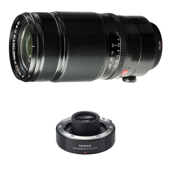 FUJIFILM XF 50-140mm f/2.8 R LM OIS WR Lens with 1.4x Teleconverter Kit