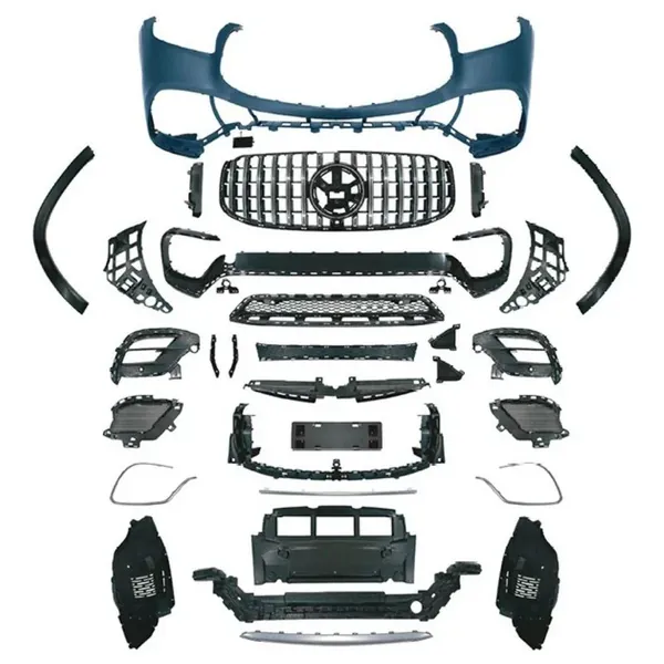 Front Bumper Upgrade Convert To Gls Amg63 Amg Bumper Bodykit Gc X167-001 CC-9723 Compatible With Mercedes Benz Gls W167 X167 2019-2025