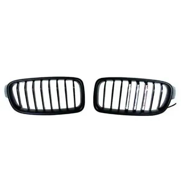 Front Bumper Grill Led Black CC-1541 Compatible With Bmw 3 Series F30 2012-2018