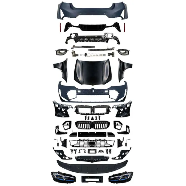 M Sports Mt Mtech Upgrade Facelift Conversion Hood Fender Bodykit Bumper Headlight Helogen CC-6332 Compatible With Bmw 3 Series F30 2012-2018 To G20 Lci