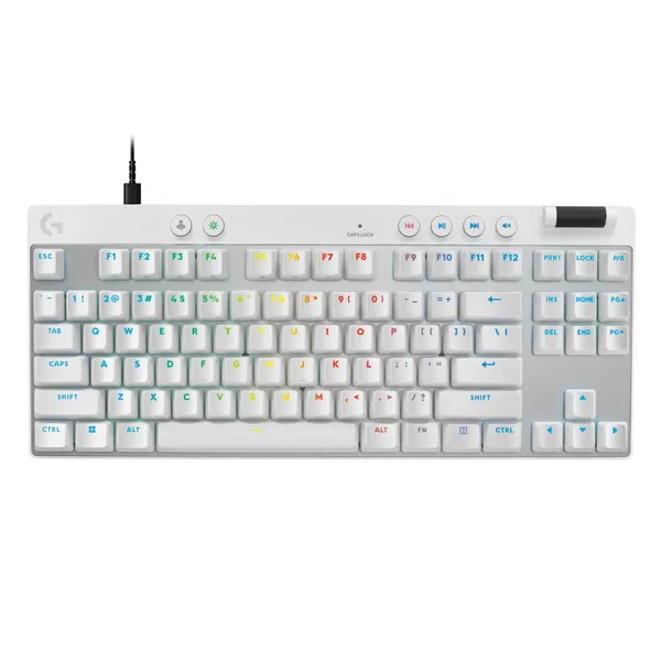 Logitech G PRO X TKL RAPID Tenkeyless Gaming Keyboard with Magnetic Analog Switches (White)