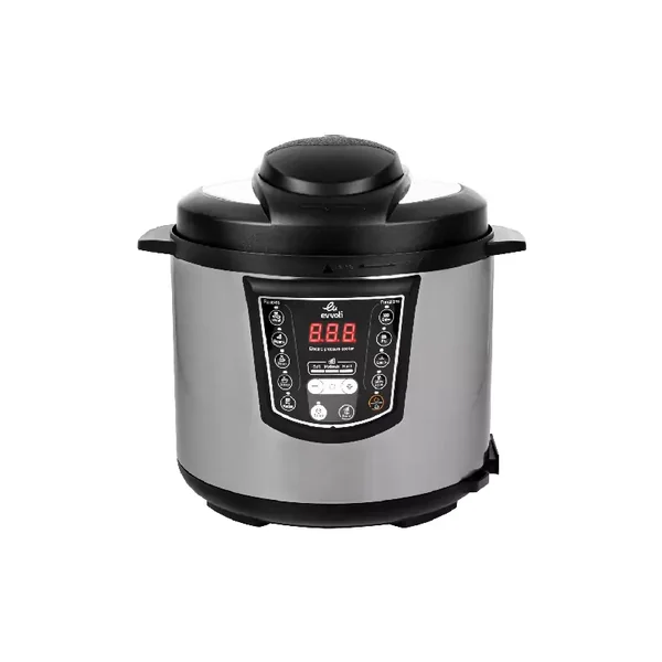 Evvoli Pressure Cooker 6L with Digital LED Display & 9-in-1 MultiUse Programmable 1000W PC6009B